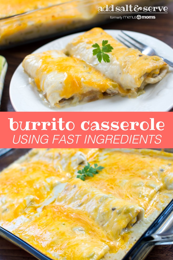 Easy Frozen Burrito Casserole Add Salt & Serve