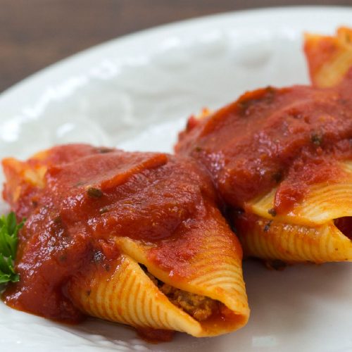 Spinach & Ground Beef Stuffed Shells – Add Salt & Serve