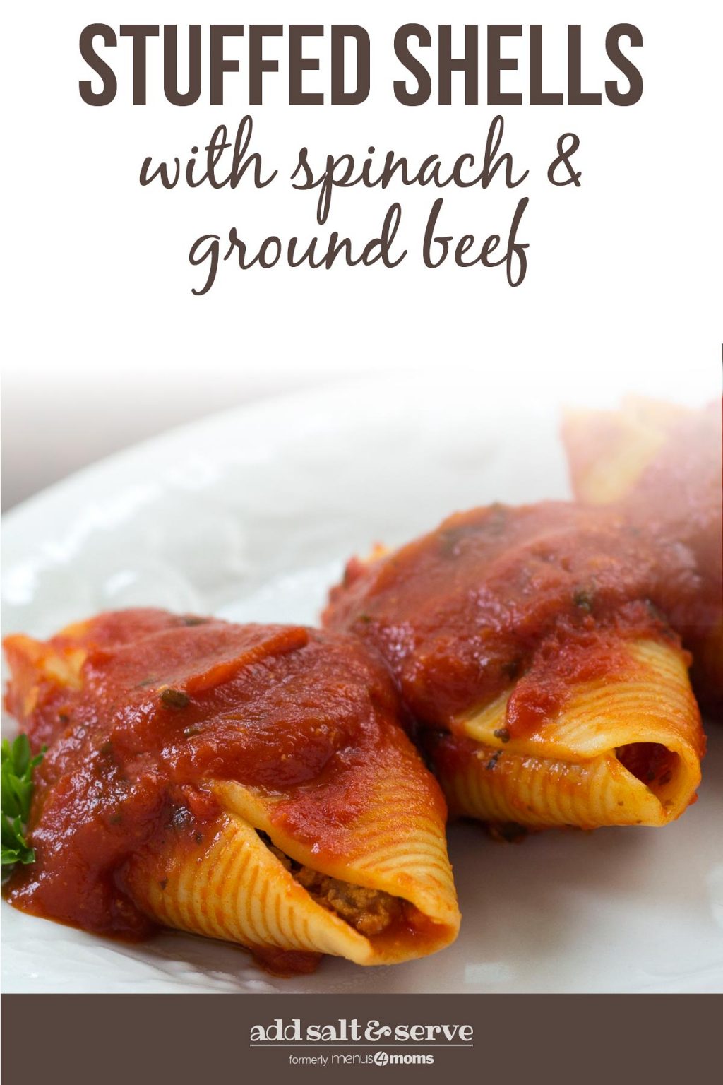 Spinach & Ground Beef Stuffed Shells – Add Salt & Serve