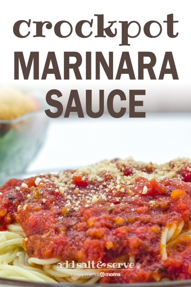 Crockpot Marinara Sauce Add Salt & Serve