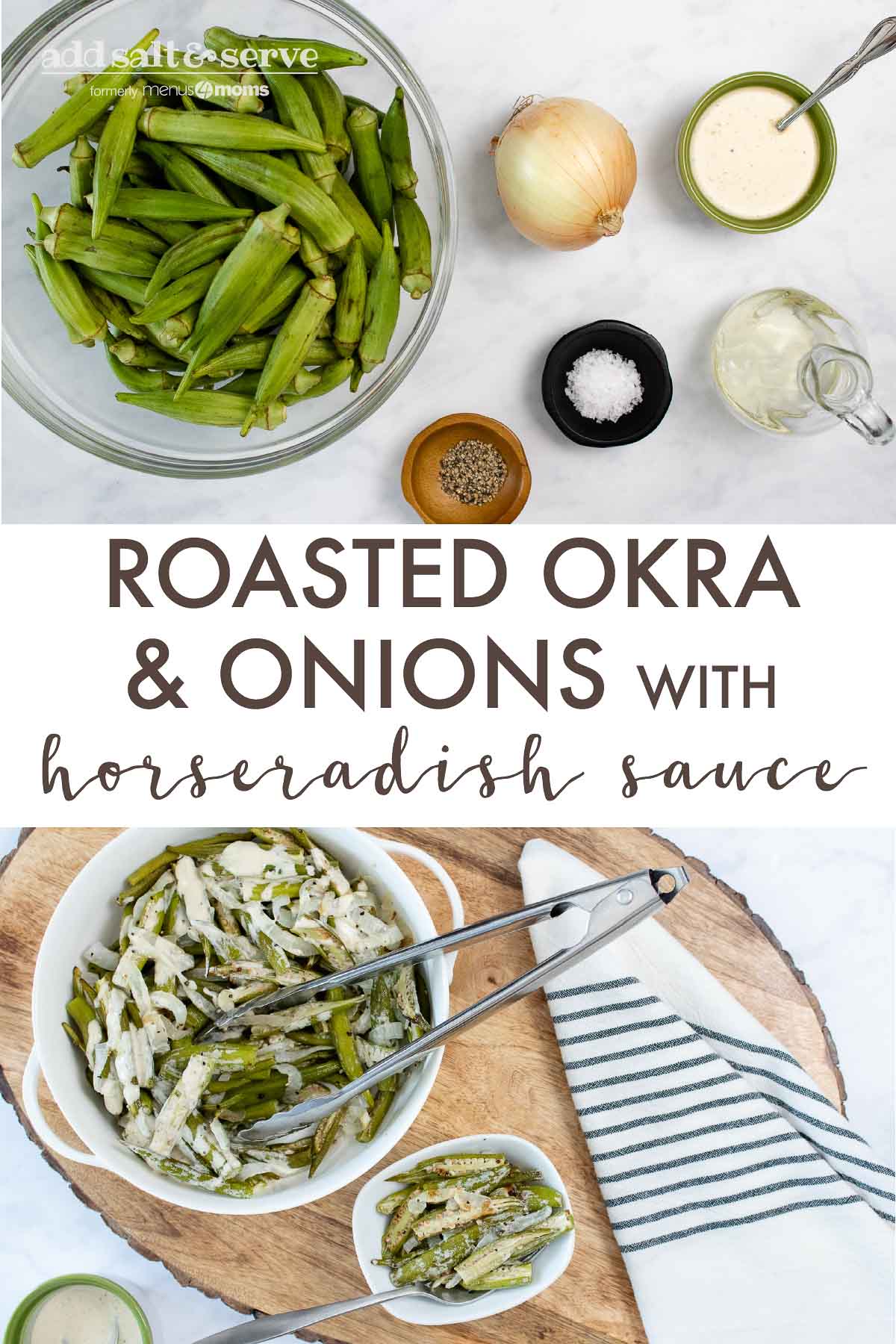 Easy Sheet Pan Roasted Okra and Onions Add Salt & Serve