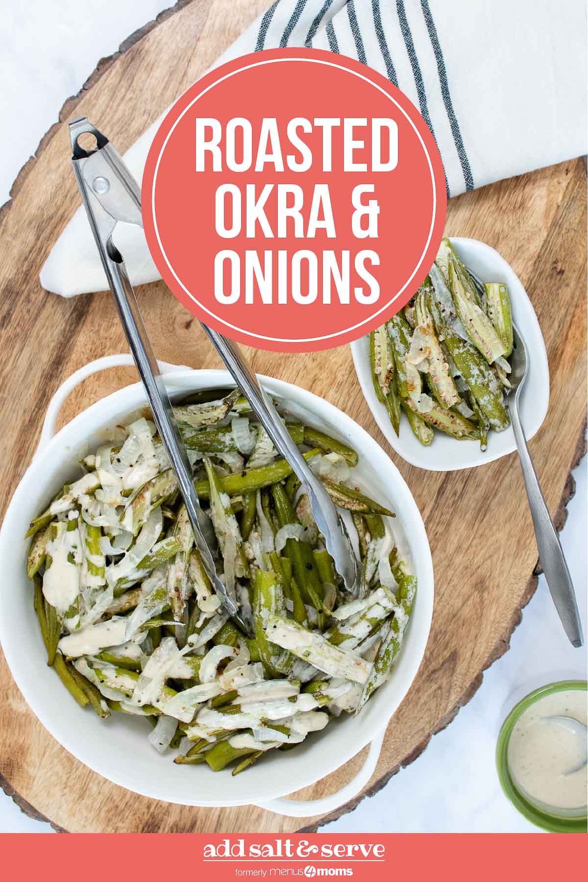 Easy Sheet Pan Roasted Okra and Onions Add Salt & Serve