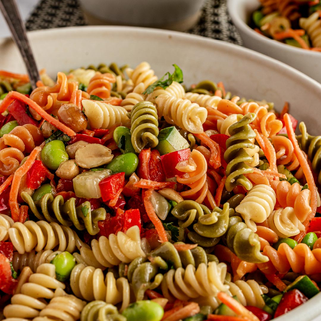 Thai Pasta Salad With Sesame Ginger Dressing Add Salt Serve