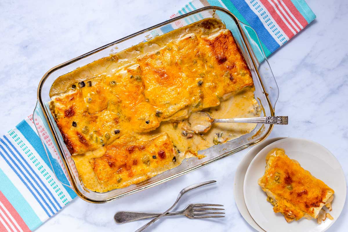 Frozen burrito casserole.