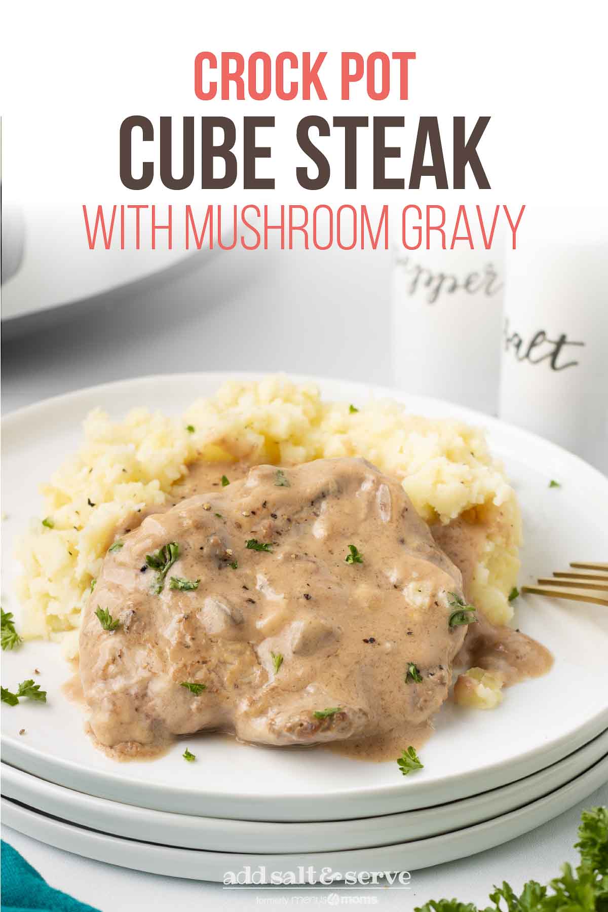 Crock Pot Cube Steak with Mushroom Soup – Add Salt & Serve