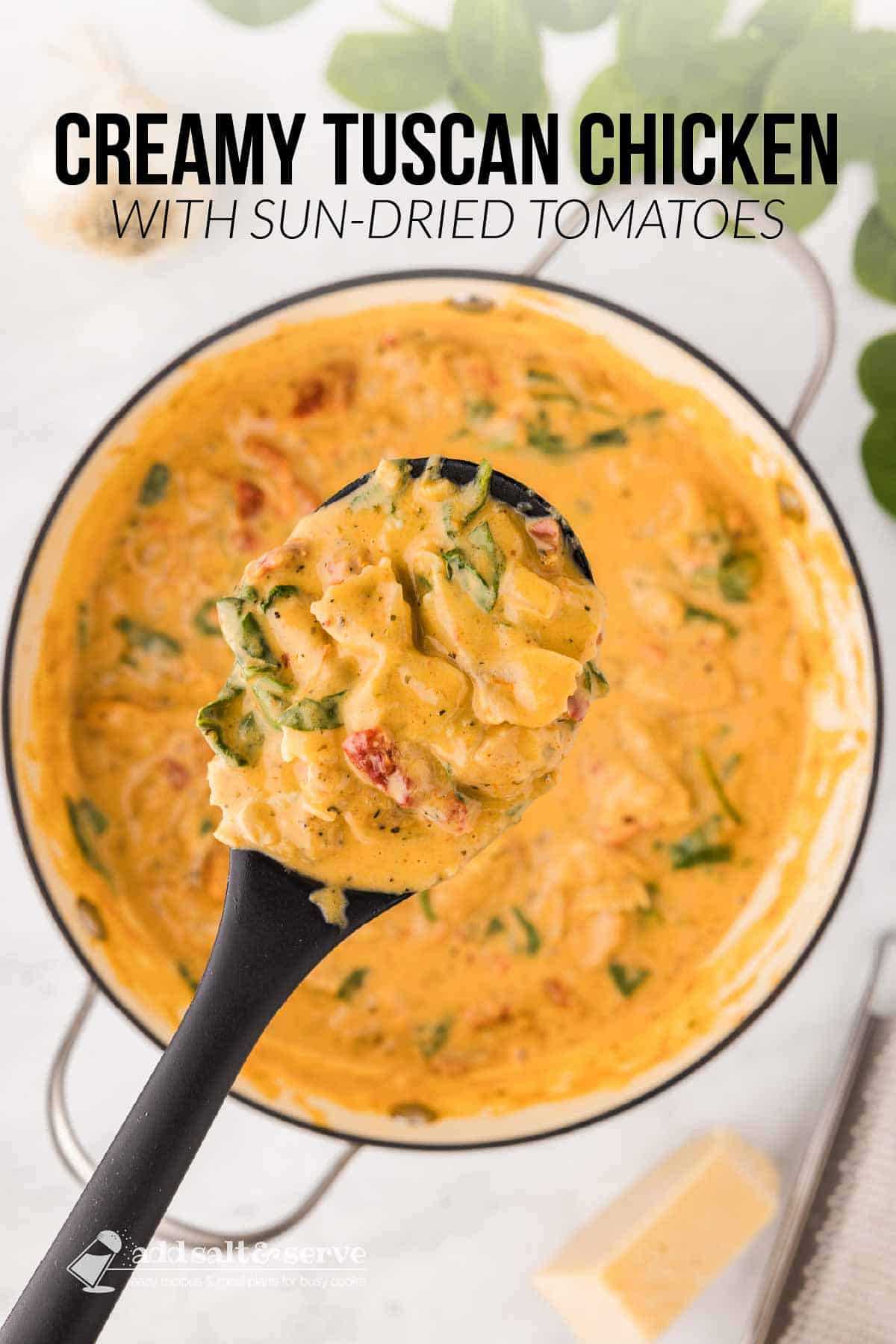 Creamy Tuscan Chicken with Sun-Dried Tomatoes – Add Salt & Serve